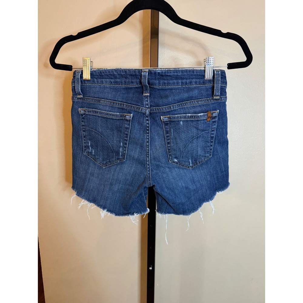 Joe's Jean Vidika Distressed Raw Hem Denim Shorts Medium Wash TVHVKA5252 Size 27